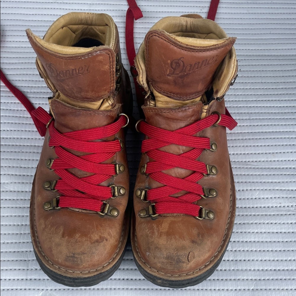 Danner Brown Combat Boots with Red Laces